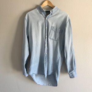 Vintage 90s J. Crew Denim Chambray Shirt M